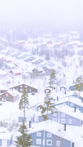 雪が積もった町1