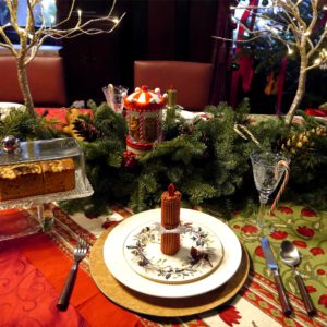 アメリカのクリスマスのテーブル1