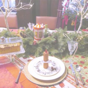 アメリカのクリスマスのテーブル2