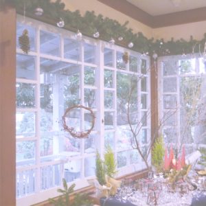 洋館のクリスマスリース2