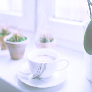 観葉植物とコーヒー2