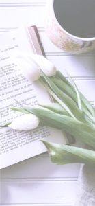 本と白いチューリップ2