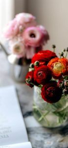 部屋に飾った赤い花2