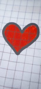 紙に書いたハート