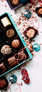 ブルーの箱のチョコレート