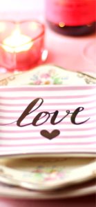 バレンタインのテーブルセッティング1