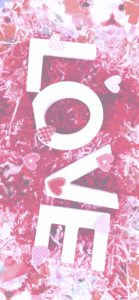 赤い花柄とハート2