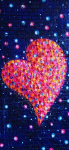 壁に書かれたハートのアート1