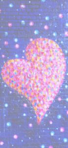 壁に書かれたハートのアート2