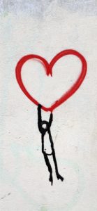 壁のアートな落書き1