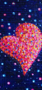 カラフルハートのアート1