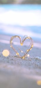 砂浜のピカピカハート2