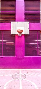 紫のバスケットゴール