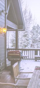 ウッドデッキと雪景色2