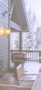 雪景色のウッドデッキ1