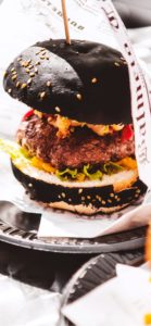黒いハンバーガー