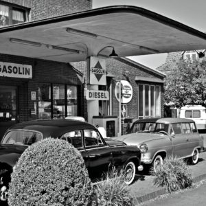 古いガソリンスタンド