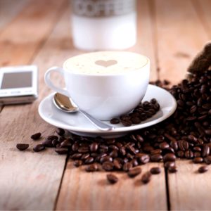 コーヒー豆とコーヒー1