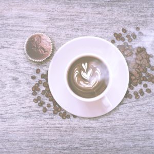 コーヒー豆とラテアート2