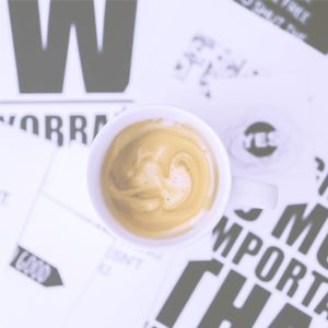 テキストデザインとコーヒー2