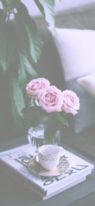 ピンクのバラとコーヒー22