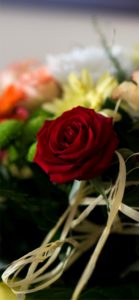 赤いバラのリース1