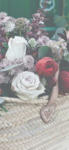 カゴに入れた花4