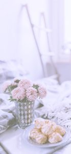 ベッドのピンクの花2