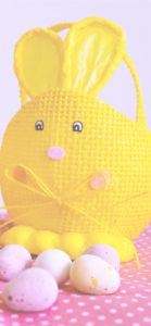 黄色のウサギのバスケット2