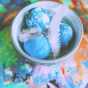 ブルーのアートな卵2