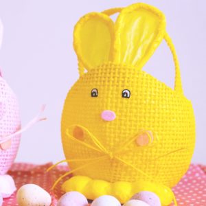 黄色のウサギのバスケット2