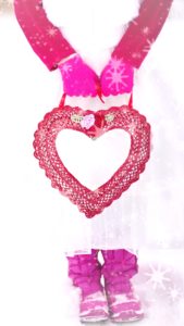 女の子とハート1