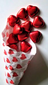 赤いハートのチョコ1