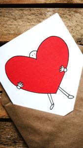 ハートを持った人のカード1