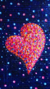 壁のハートアート1