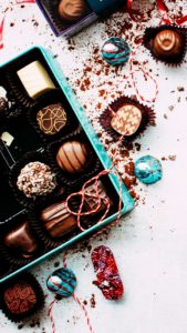 ブルーの箱のチョコレート1