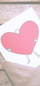 ハートを持った人のカード