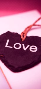 ワインカラーのハートプレート