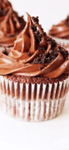 チョコクリームのカップケーキ