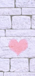 石壁にハート