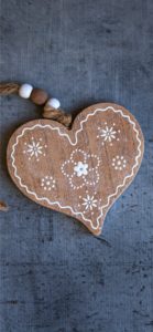 ハートのウッドプレート1