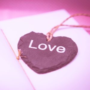 ワインカラーのハートプレート2