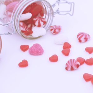 ハートの赤いグミ2