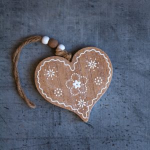 ウッドプレートのハート1