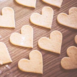 ハートのクッキーのタネ1