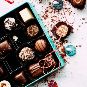 ブルーの箱のチョコレート1