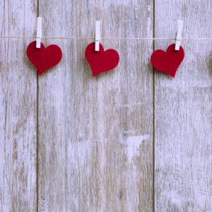 ウッドボードとハート1