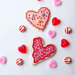 ハートのクッキーとキャンディ1