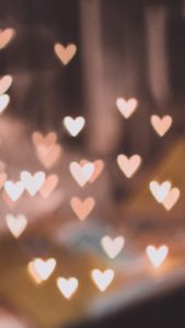 ピンクのボカシハート1