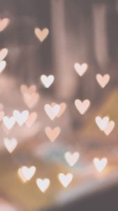 ピンクのボカシハート2